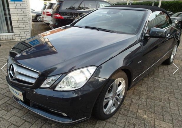 Left hand drive MERCEDES E CLASS E250 CGI CABRIOLET